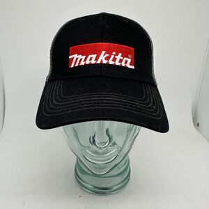 Makita Hat Cap Snap Back Mens One Size Black Gray Mesh Trucker USA Logo